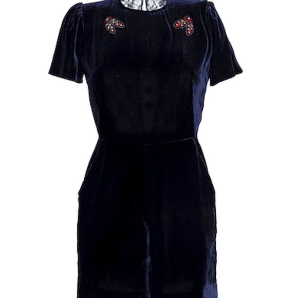 Sandro Paris Velvet Jumpsuit - Picture 2 of 4